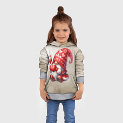 Толстовка-худи детская Новогодний гномик, цвет: 3D-меланж — фото 2