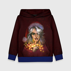 Толстовка-худи детская Цирилла в шапке - The Witcher new year, цвет: 3D-синий