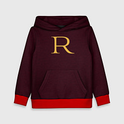 Толстовка-худи детская Weasley jumper letter R, цвет: 3D-красный