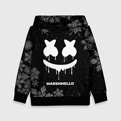 Толстовка-худи детская Снежный Marshmello, цвет: 3D-черный