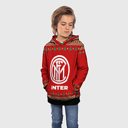 Толстовка-худи детская Inter new year, цвет: 3D-черный — фото 2