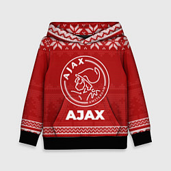 Толстовка-худи детская Новогодний Ajax, цвет: 3D-черный
