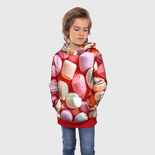 Детская толстовка Маршмэллоу / 3D-Красный – фото 3