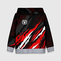 Толстовка-худи детская Changan - красные языки, цвет: 3D-меланж