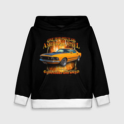 Толстовка-худи детская Форд Мустанг, цвет: 3D-белый