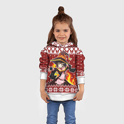 Толстовка-худи детская Мегумин свитер новогодний, цвет: 3D-белый — фото 2