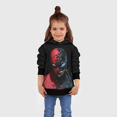 Детская толстовка Человек паук симбиот / 3D-Черный – фото 4