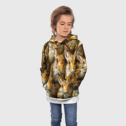 Толстовка-худи детская Зайцы, цвет: 3D-белый — фото 2