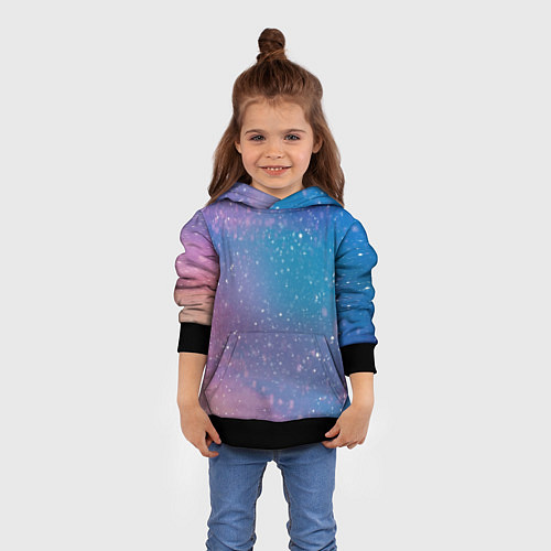 Детская толстовка Winter falls gradient / 3D-Черный – фото 4