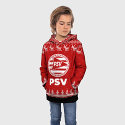 Толстовка-худи детская Новогодний PSV с оленями, цвет: 3D-черный — фото 2