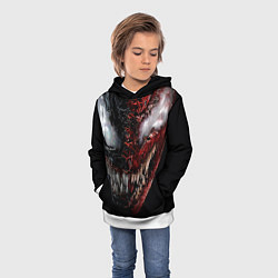Толстовка-худи детская Веном и Карнаж, цвет: 3D-белый — фото 2