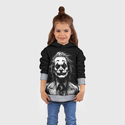 Толстовка-худи детская Joker - clown, цвет: 3D-меланж — фото 2