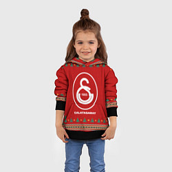 Толстовка-худи детская Galatasaray new year, цвет: 3D-черный — фото 2