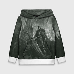 Толстовка-худи детская Рыцарь с большим мечом, цвет: 3D-белый