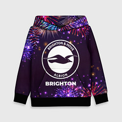 Толстовка-худи детская Праздничный Brighton, цвет: 3D-черный