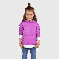 Толстовка-худи детская Текстура розовой кожи, цвет: 3D-белый — фото 2