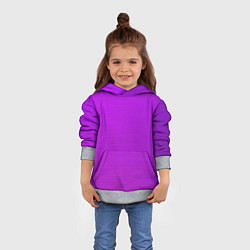Толстовка-худи детская Градиент сиреневый металл, цвет: 3D-меланж — фото 2