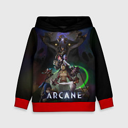 Толстовка-худи детская Виктор и герои из Аркейн, цвет: 3D-красный