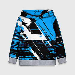 Детская толстовка Diagonal black and white stripes on a blue backgro