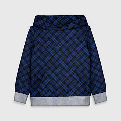 Толстовка-худи детская Чёрно-синий текстурированный лоскуты, цвет: 3D-меланж
