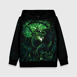 Толстовка-худи детская Green dragon - Dragon Age, цвет: 3D-черный