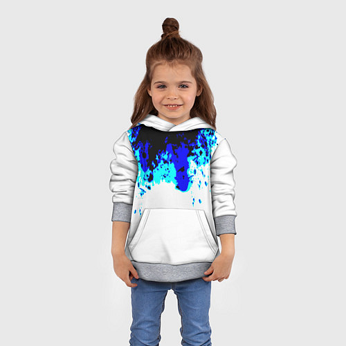 Детская толстовка Синяя кровь андроида / 3D-Меланж – фото 4