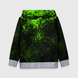Толстовка-худи детская Зеленые брызги красок, цвет: 3D-меланж