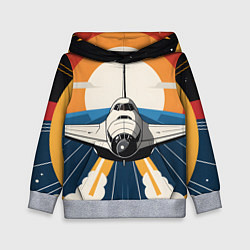 Детская толстовка Скоростной ретро самолет