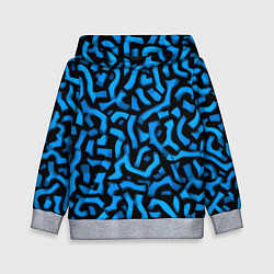 Толстовка-худи детская Синее граффити, цвет: 3D-меланж