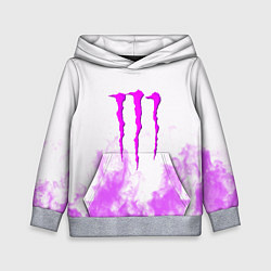 Толстовка-худи детская Monster energy neon flame, цвет: 3D-меланж