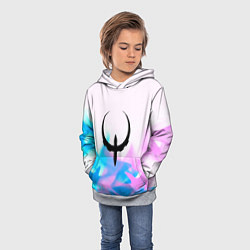 Толстовка-худи детская Quake neon flame, цвет: 3D-меланж — фото 2