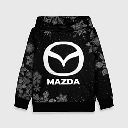 Толстовка-худи детская Снежный Mazda, цвет: 3D-черный