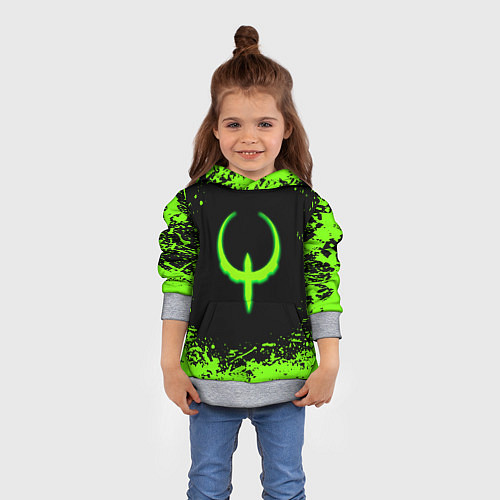 Детская толстовка Quake кислотные краски / 3D-Меланж – фото 4