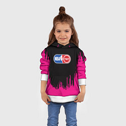 Толстовка-худи детская NBA розовые краски, цвет: 3D-белый — фото 2