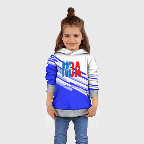 Детская толстовка NBA geometry steel / 3D-Меланж – фото 4