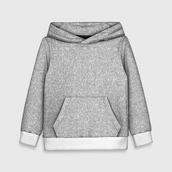 Толстовка-худи детская Светлый серый в мелкий рисунок паттерн, цвет: 3D-белый