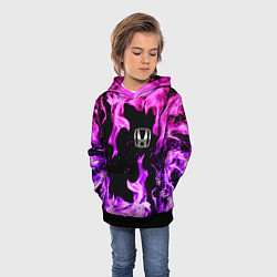 Толстовка-худи детская Honda flame pink, цвет: 3D-черный — фото 2