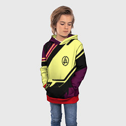 Толстовка-худи детская Linkin park geometry steel, цвет: 3D-красный — фото 2