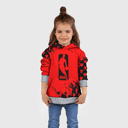 Детская толстовка NBA краски баскетбол / 3D-Меланж – фото 4