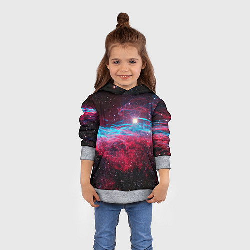 Детская толстовка Uy scuti star - neon space / 3D-Меланж – фото 4