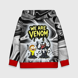 Толстовка-худи детская We are Venom - Morty, цвет: 3D-красный