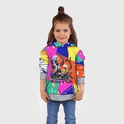 Толстовка-худи детская Rick-Venom and Morty - rock group, цвет: 3D-меланж — фото 2