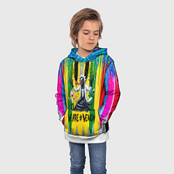Толстовка-худи детская We are Venom - Morty and Rick fantasy, цвет: 3D-белый — фото 2