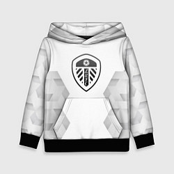 Толстовка-худи детская Leeds United white poly, цвет: 3D-черный