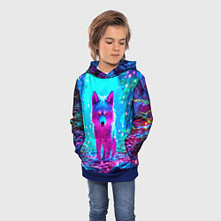 Толстовка-худи детская Сказочный волчок, цвет: 3D-синий — фото 2