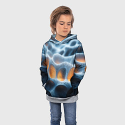 Толстовка-худи детская Объемные соты, цвет: 3D-меланж — фото 2