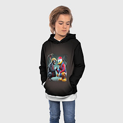 Толстовка-худи детская Venom-Trump and Spider-Duck meme, цвет: 3D-белый — фото 2