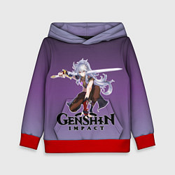 Толстовка-худи детская Разор из Геншин, цвет: 3D-красный