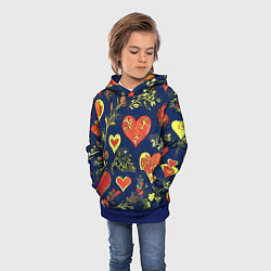 Толстовка-худи детская Дела сердечные, цвет: 3D-синий — фото 2
