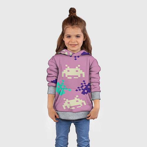Детская толстовка Пиксели фильтр / 3D-Меланж – фото 4